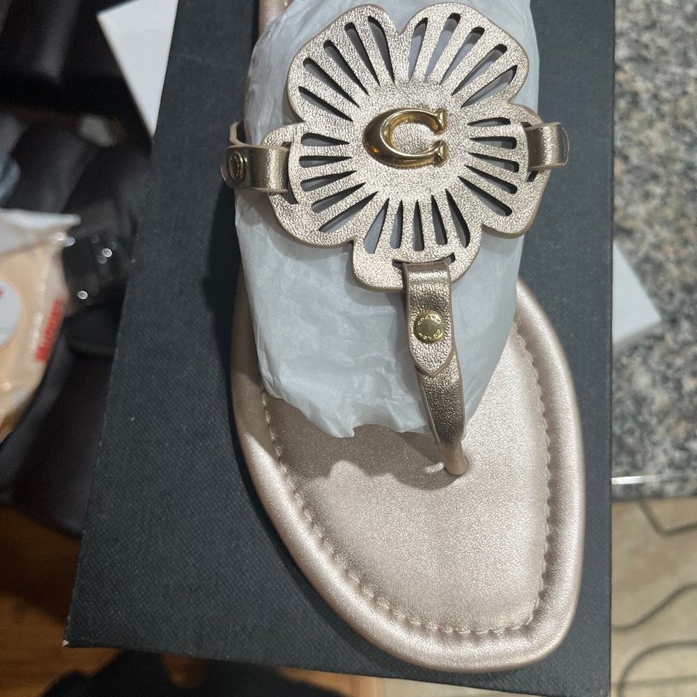 COACH LEATHER SANDLE